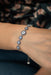 NRZ | 925K Sterling Silver Row Nazar Evil Eye Silver Bracelet with Adjustable Lock