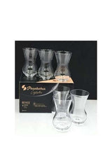 Nudeglass Beykoz Crystallin Professional Turkish Tea Glasses - 6 Piece Set (145cc Each) - TryAladdin