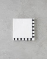 Professional Black White Nuvia Design Paper Napkins   33x33cm 20 Count