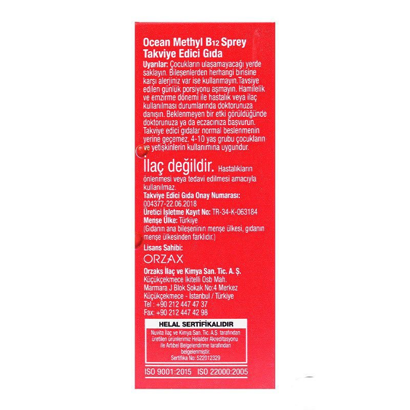 Ocean Methyl B12 1000 Mcg 10 ml Spray