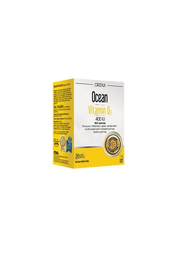 Ocean Vitamin D3 Spray 400 IU - 20ml for Superior Absorption - TryAladdin