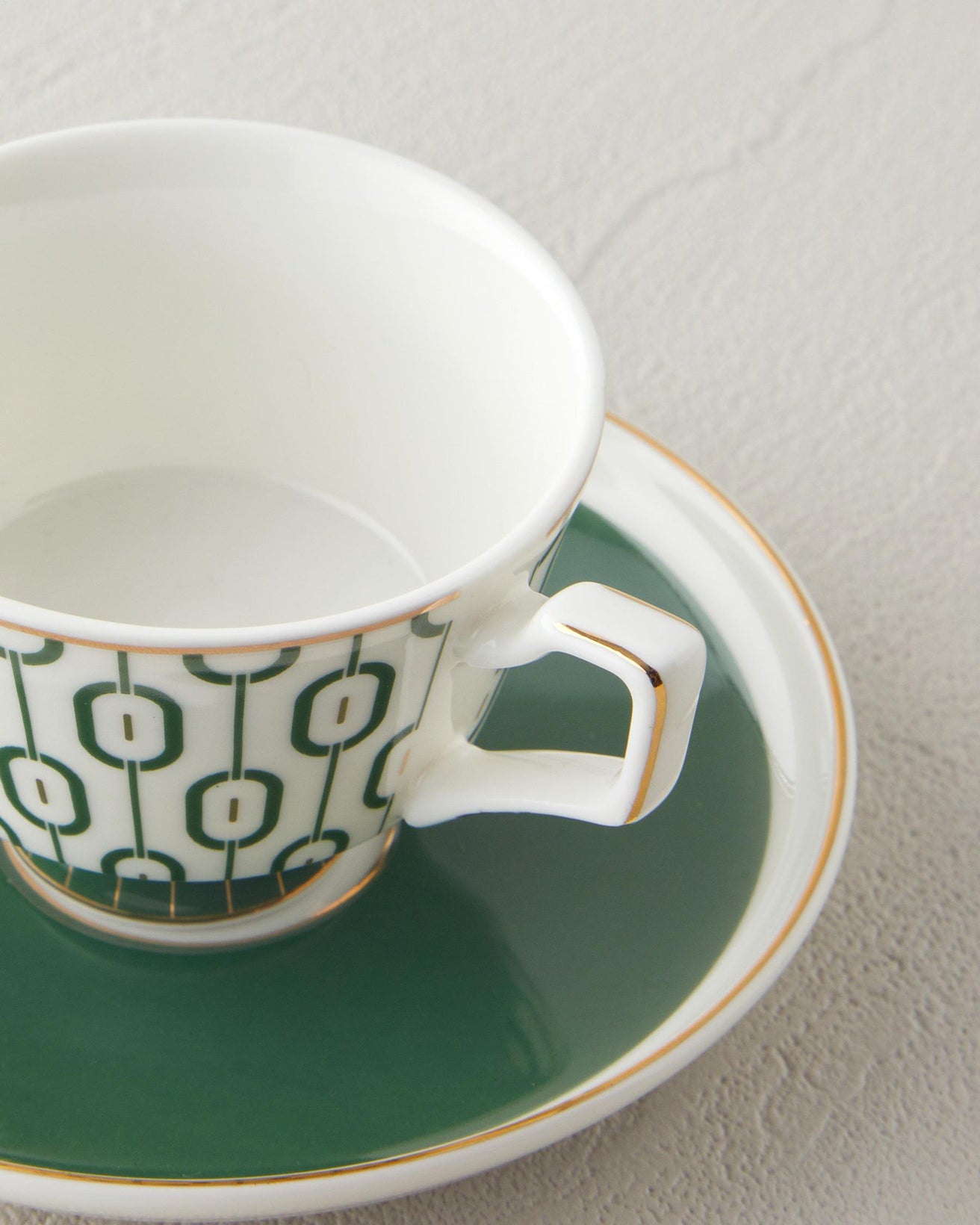 Premium New Bone China Dark Green Coffee Cup Set 4 Piece 90ml
