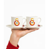 Official Galatasaray Licensed Striped Coffee Mug Set - 2 Piece - TryAladdin