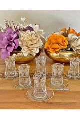 Okyay Home Premium Gilded Lace Tea Set for 6 - 12 Piece Set - TryAladdin