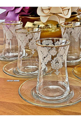 Okyay Home Premium Gilded Lace Tea Set for 6 - 12 Piece Set - TryAladdin