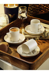 Olika Mira Premium Gold Accented 12 - Piece Coffee & Tea Cup Set - TryAladdin
