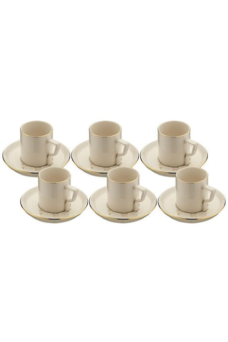 Olika Mira Premium Gold Accented 12 - Piece Coffee & Tea Cup Set - TryAladdin