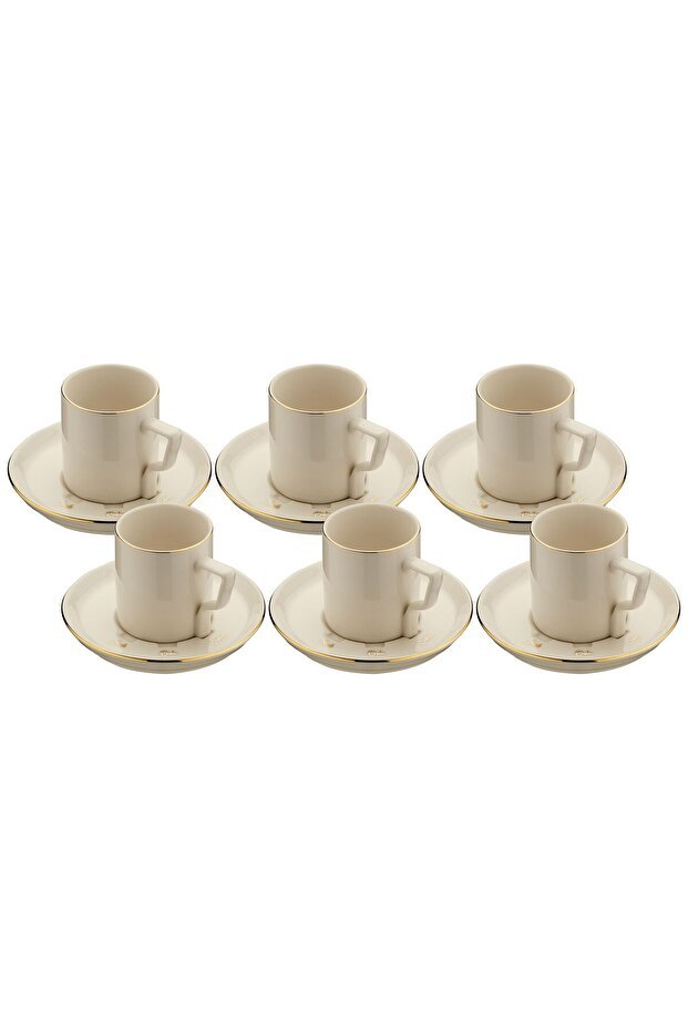 Olika Mira Premium Gold Accented 12 - Piece Coffee & Tea Cup Set - TryAladdin