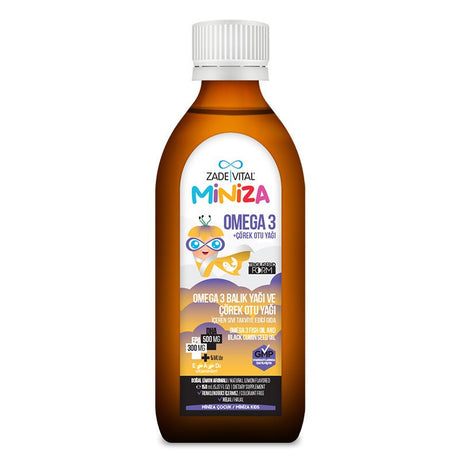 Omega - 3 & Black Seed Oil Liquid Supplement - Daily EPA DHA Support - TryAladdin