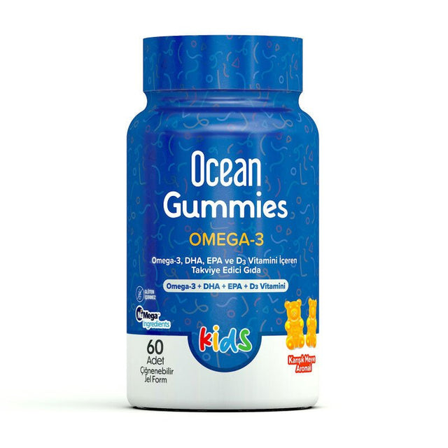 Omega - 3 DHA & EPA Kids Gummies - Brain, Vision & Immunity Support - TryAladdin