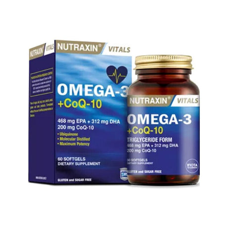 Omega - 3 Fish Oil & Coenzyme Q - 10 - Daily Wellness Softgels - TryAladdin