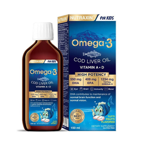 Omega - 3 Fish Oil - DHA, EPA & Vitamins A, D, E Liquid Supplement - TryAladdin