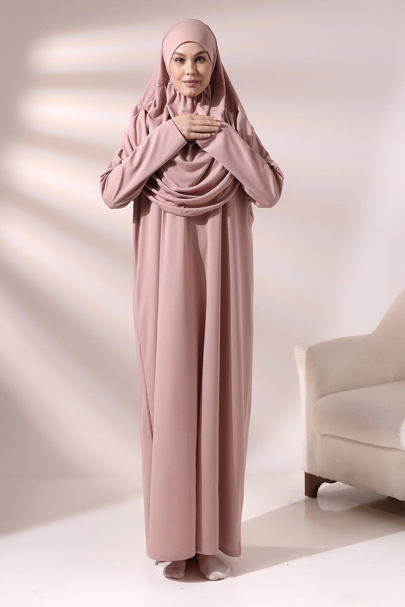 One Piece Prayer Dress - Rose Pink Color - TryAladdin