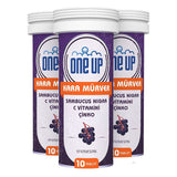 One Up Black Murver + Vitamin C + Zinko 10 Effervescent Tablets Box of 6