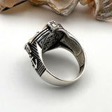 Onyx Men's Silver Ring