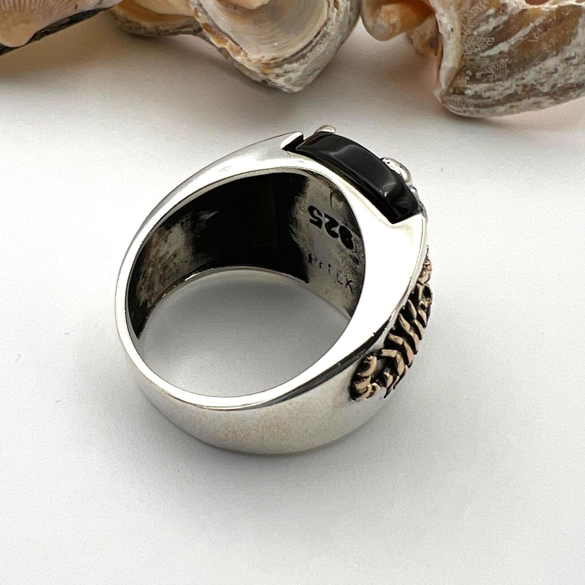 Onyx Men's Silver Ring