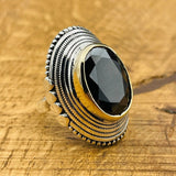 Onyx Silver Ring - TryAladdin