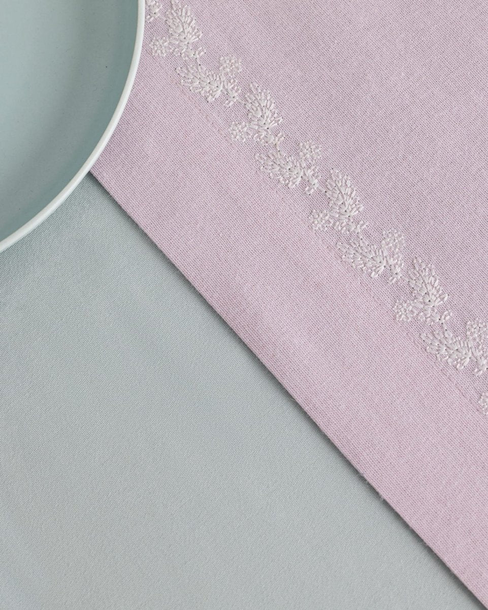 Orane Patterned Dusty Pink Runner Rug - Hallway & Kitchen Area Mat - TryAladdin