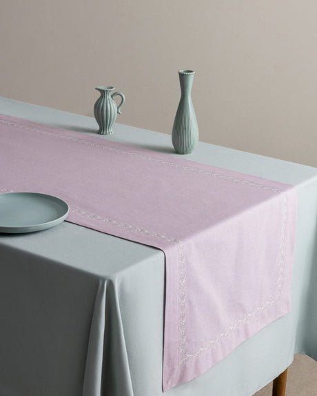 Orane Patterned Dusty Pink Runner Rug - Hallway & Kitchen Area Mat - TryAladdin