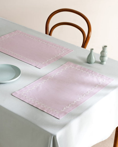 Orane Set of 2 Placemats - Blush Pink Dining Table Mats - TryAladdin