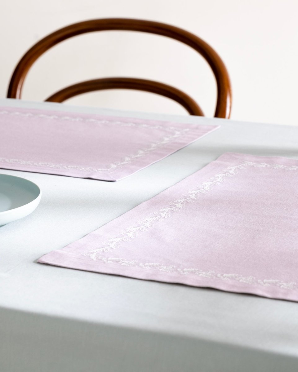 Orane Set of 2 Placemats - Blush Pink Dining Table Mats - TryAladdin