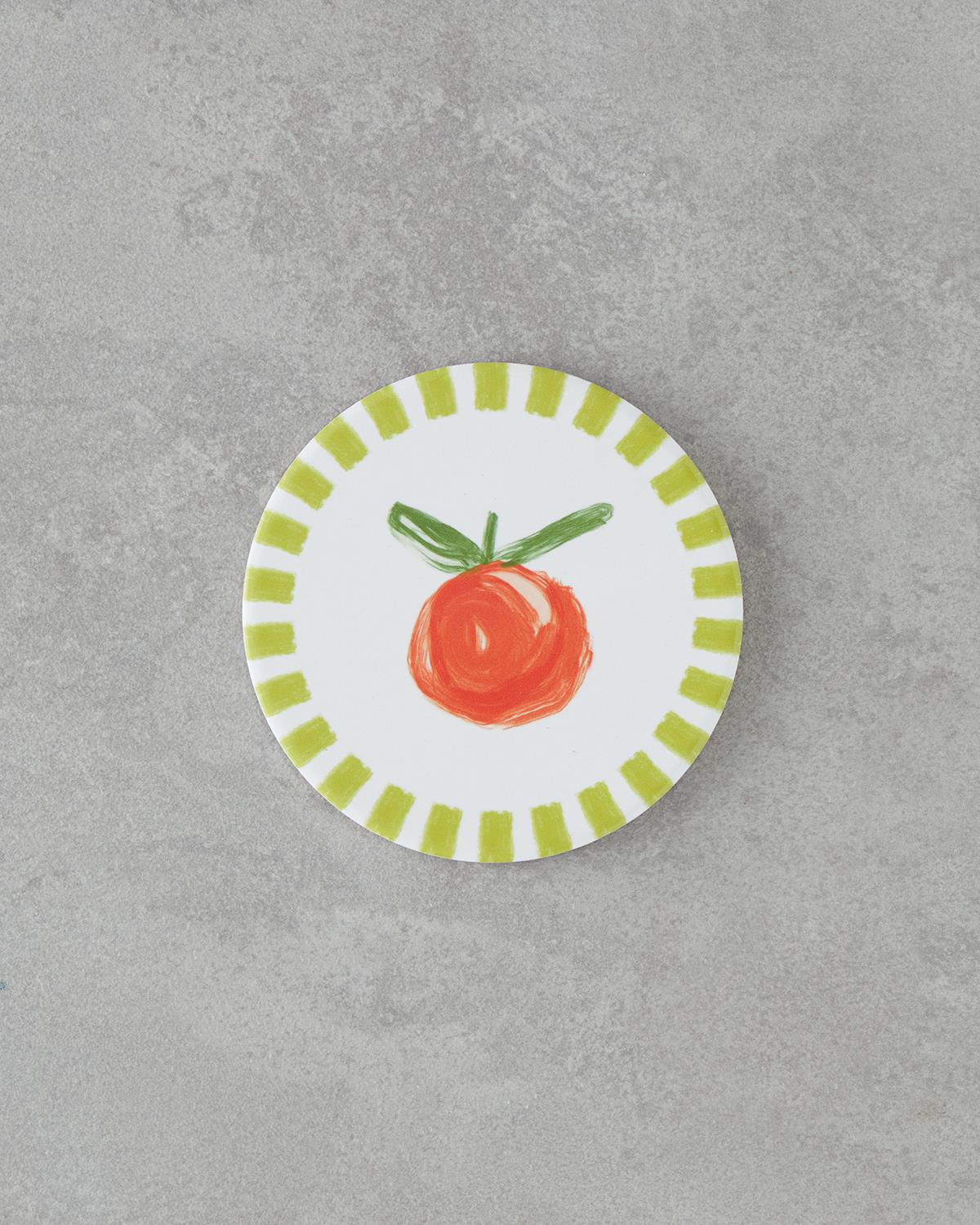Professional Green Ceramic Coaster   11cm Round Drink Mat   Bulk Tableware