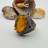 Orange Tourmaline Men's Ring - TryAladdin