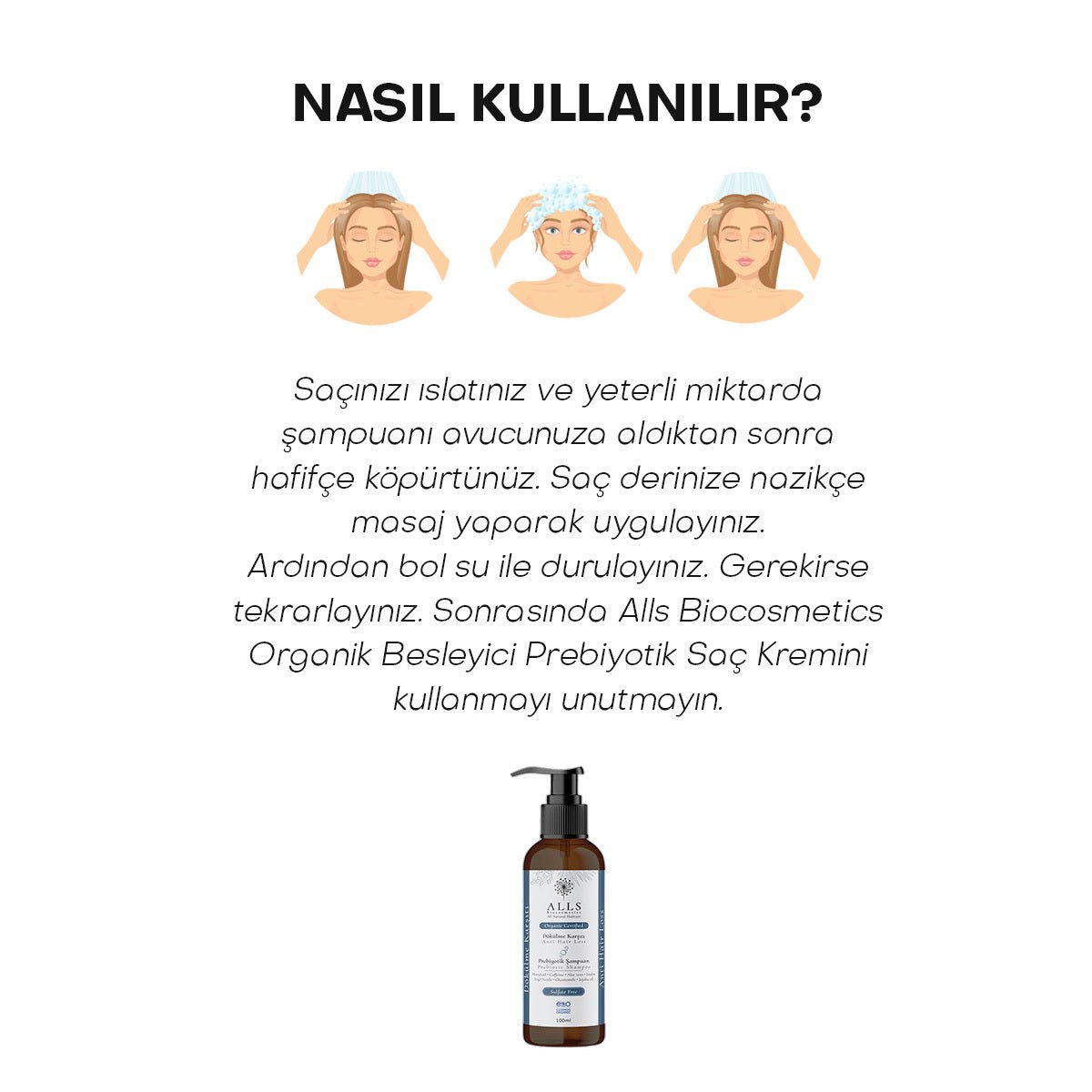 Organic Anti - Hair Loss Prebiotic Shampoo - Strengthening & Gentle Cleanse - TryAladdin