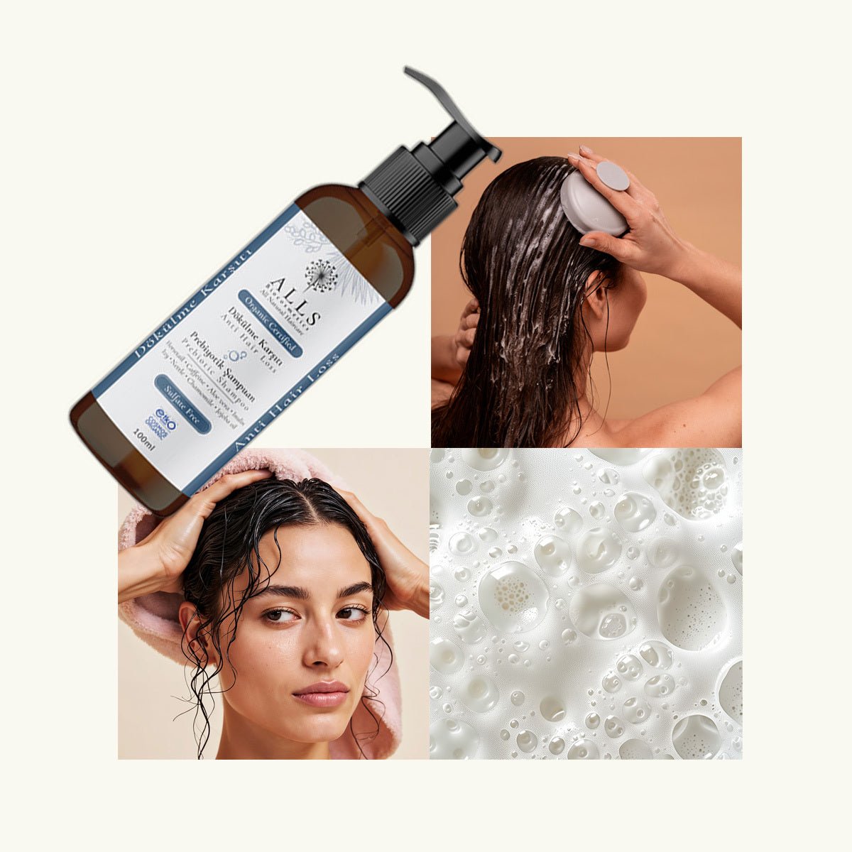 Organic Anti - Hair Loss Prebiotic Shampoo - Strengthening & Gentle Cleanse - TryAladdin