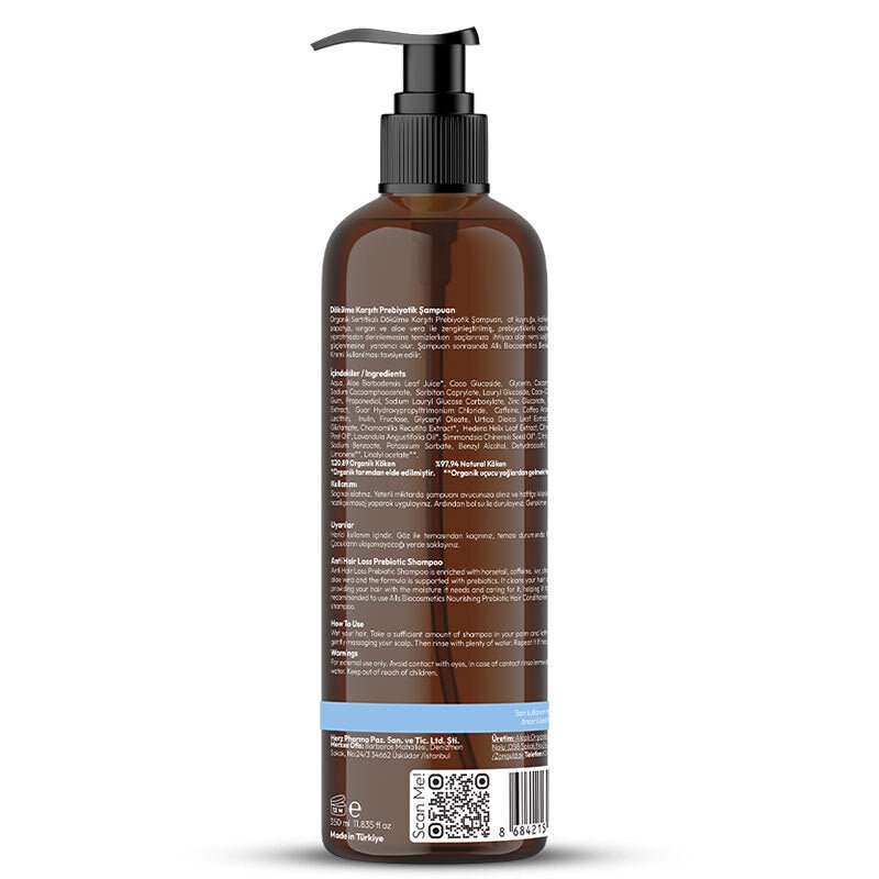 Organic Anti - Hair Loss Strengthening Prebiotic Shampoo with Caffeine & Botanicals - TryAladdin