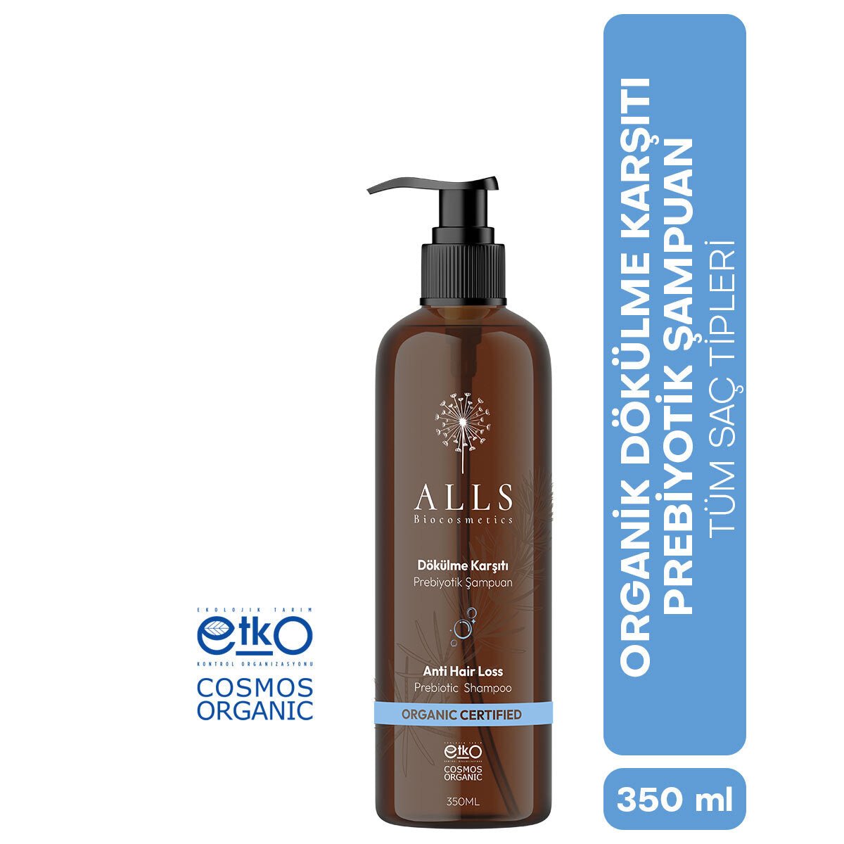 Organic Anti - Hair Loss Strengthening Prebiotic Shampoo with Caffeine & Botanicals - TryAladdin