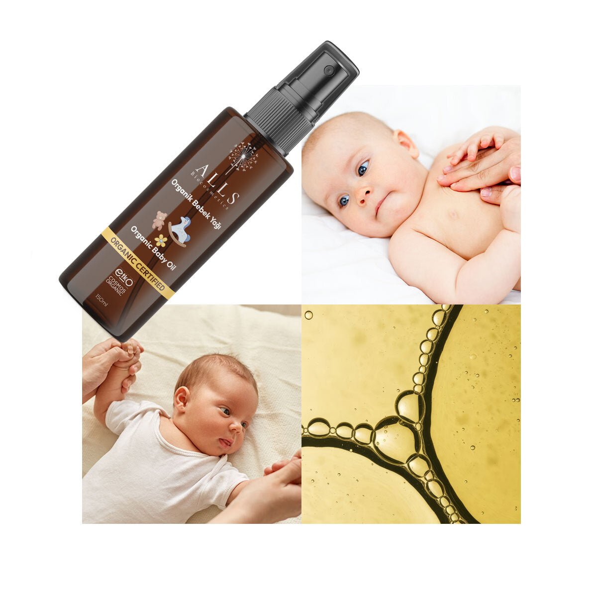 Organic Baby Massage Oil - Deep Nourishment & Gentle Skin Protection - TryAladdin