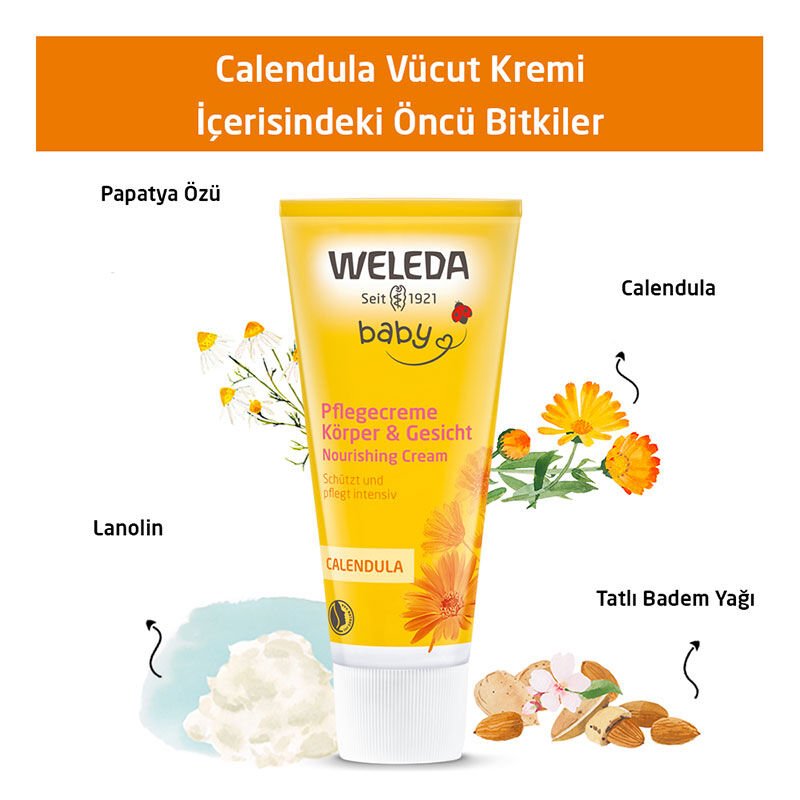 Organic Calendula Baby Body Cream - Gentle Soothing & Velvety Soft Skin - TryAladdin