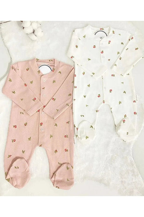 Organic Cotton Baby Girl Floral Romper Set - Newborn & Infant Apparel - TryAladdin