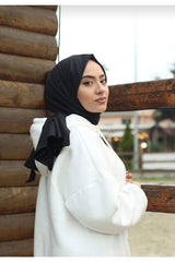 Organic Cotton Jazz Scarf - Lightweight & Soft Black Hijab () - TryAladdin