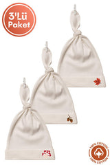 Organic Cotton Newborn Baby Hats 3 - Pack - TryAladdin
