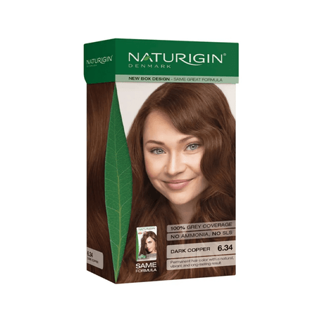 Organic Hair Color Dye - Medium Copper Blonde 6.34 - Ammonia Free - TryAladdin