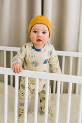 Organic Newborn Blue Bear Ribbed Cotton Baby Set - 2 - Piece - TryAladdin
