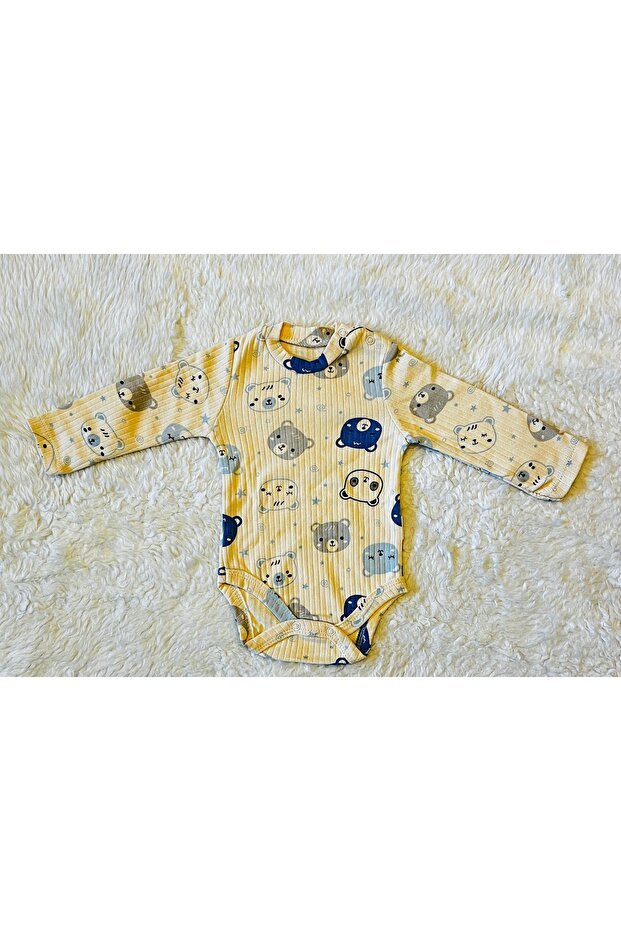 Organic Newborn Blue Bear Ribbed Cotton Baby Set - 2 - Piece - TryAladdin
