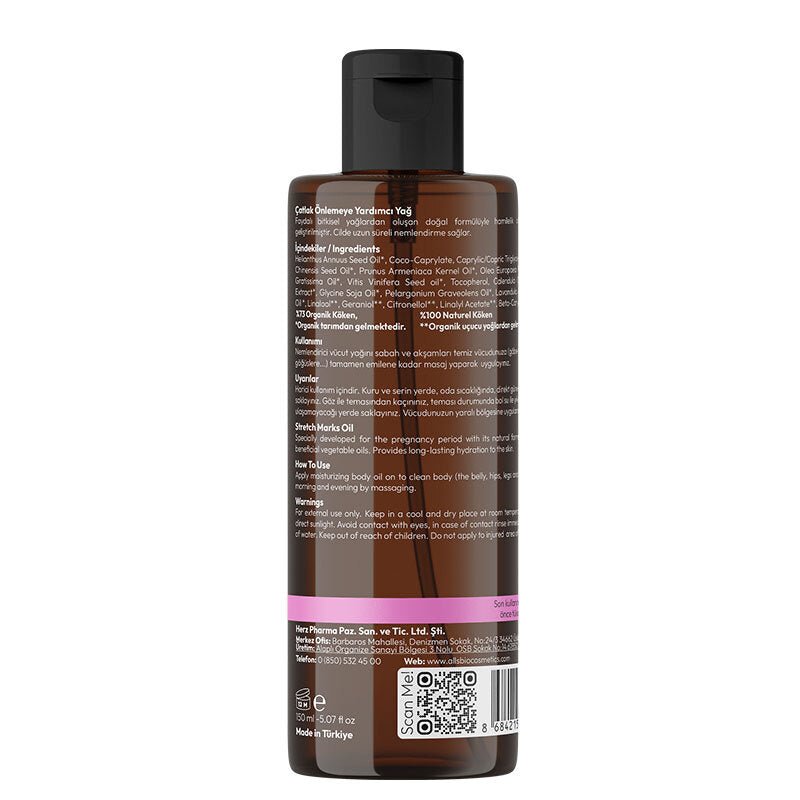 Organic Skin Elasticity & Stretch Mark Oil - Hydrating & Barrier Strengthening - TryAladdin