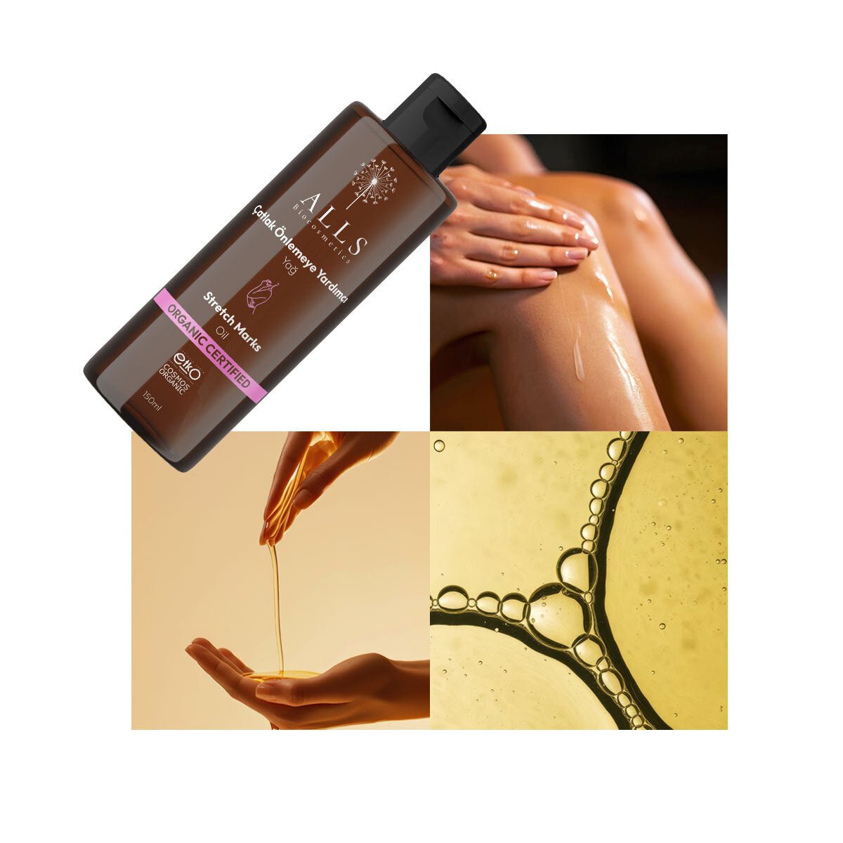 Organic Skin Elasticity & Stretch Mark Oil - Hydrating & Barrier Strengthening - TryAladdin