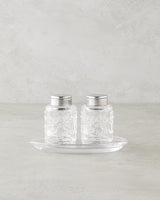 Premium Transparent Glass Salt Pepper Shaker Set Professional Kitchenware