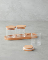 Borosilicate Glass Clear Spice Jar Set 3 Piece