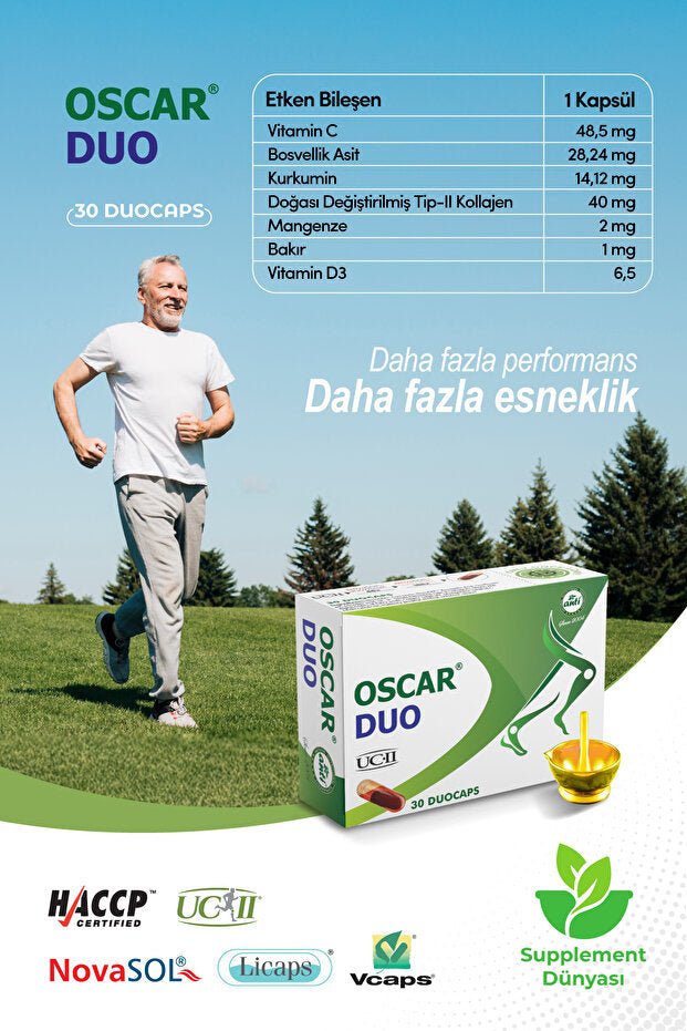 Oscar Duo UC - II Undenatured Type 2 Collagen - 30 Duocaps - TryAladdin