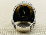 Ottoman Inspired Men's Handmade 925 Sterling Silver Black Onyx Ring - Timeless Gift for Him - TryAladdin