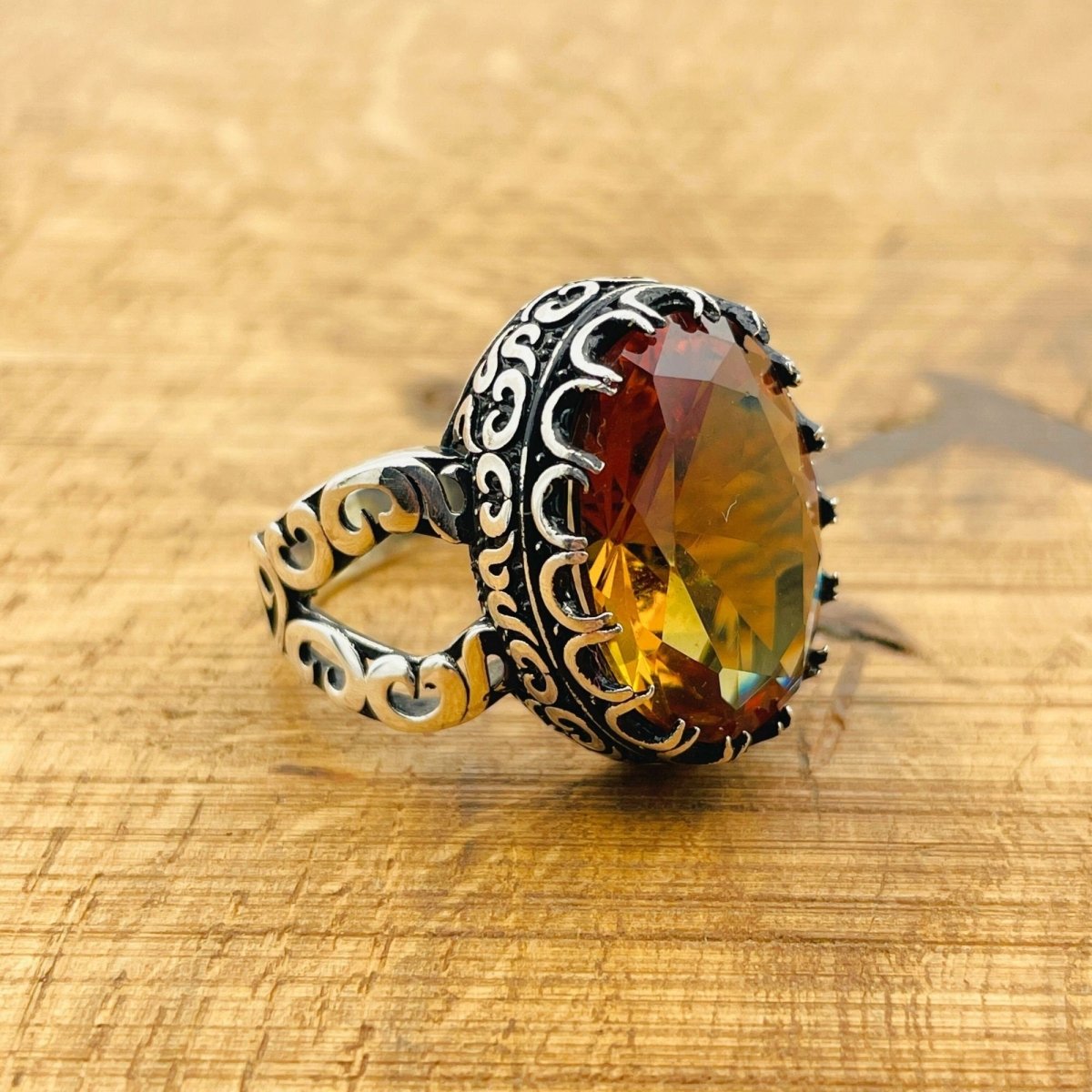 Ottoman Multi - Color Zultanite Men's Ring - TryAladdin