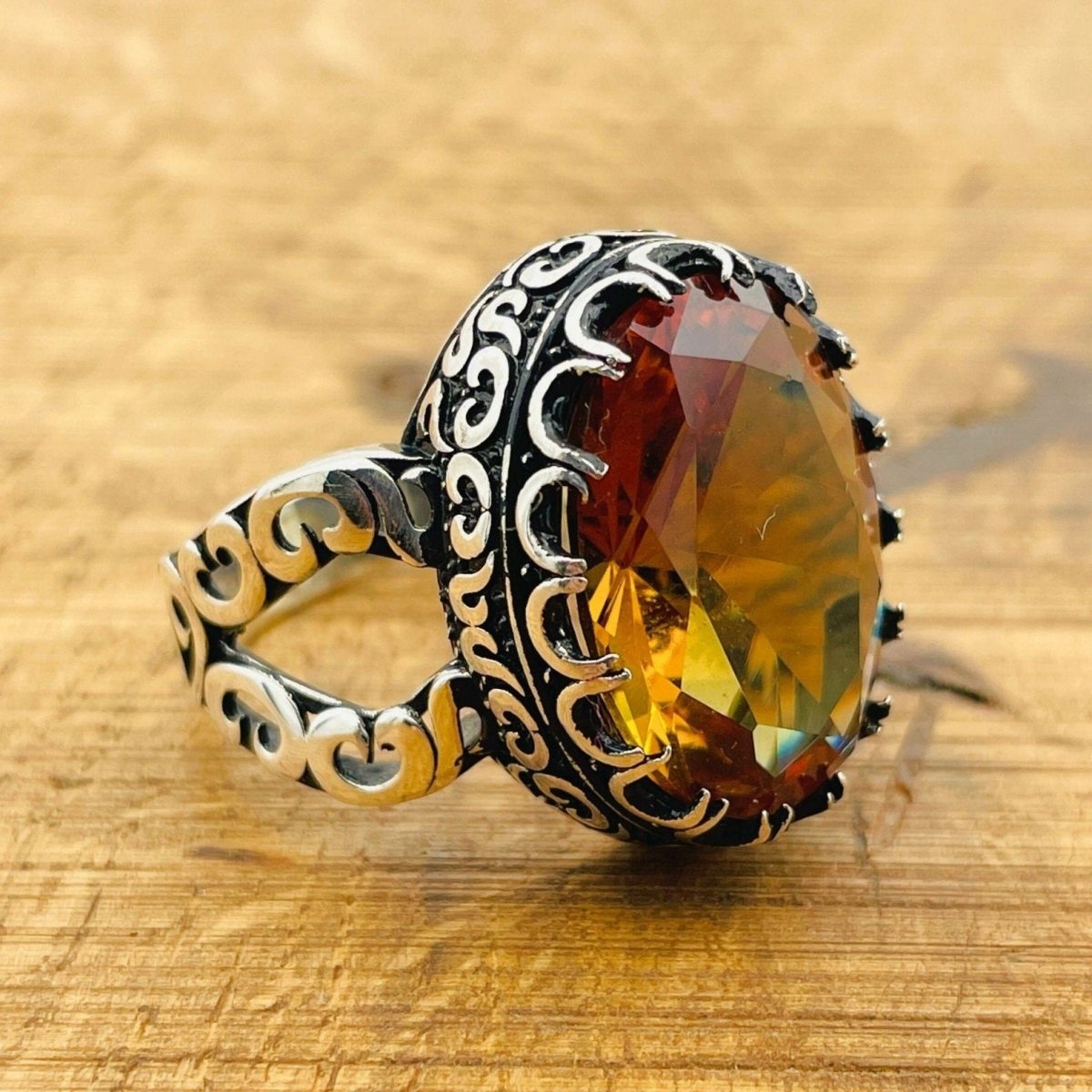 Ottoman Multi-Color Zultanite Men's Ring - TryAladdin