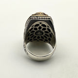 Ottoman Symbol Agate Stone Men's Ring