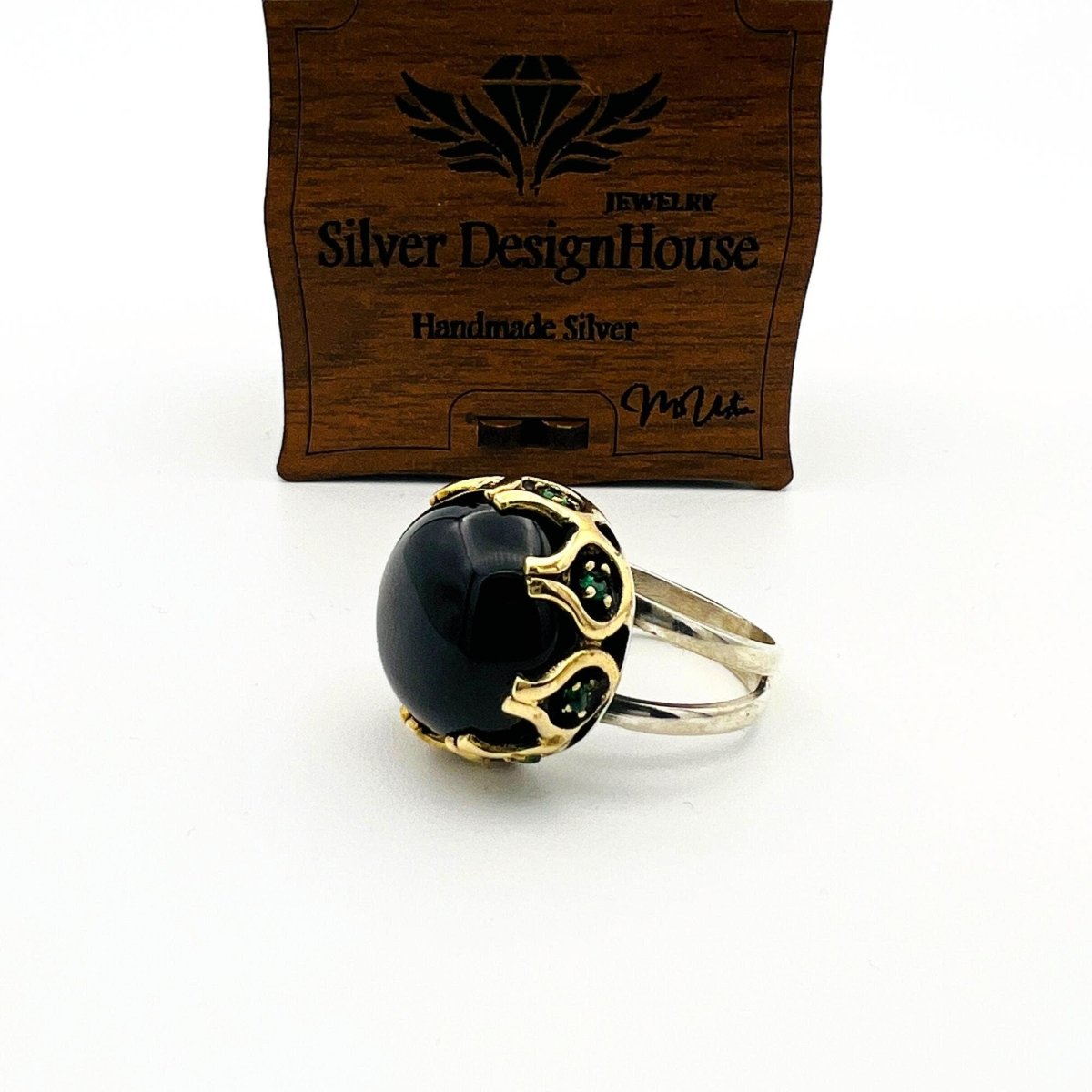 Oval Onyx Stone Women's Ring