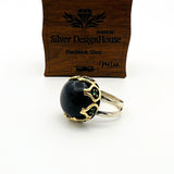 Oval Onyx Stone Women's Ring